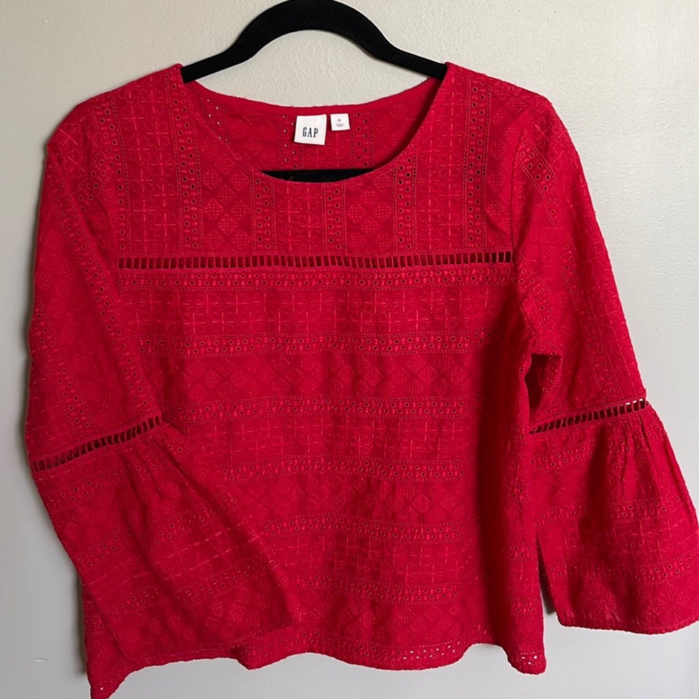 Red Gap blouse, size M